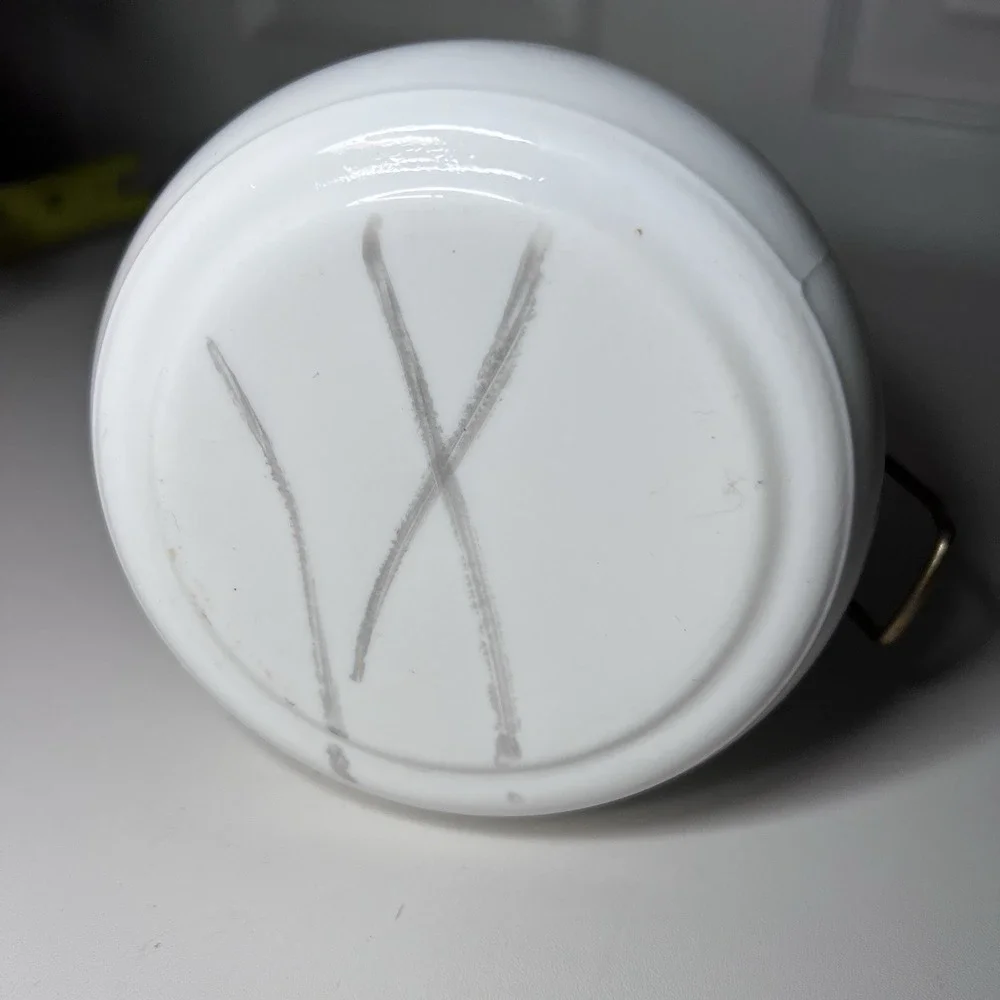 Vintage Milk‎ Glass Wheaton Lidded Jar Canister Bale Clamp Locking- No Gasket